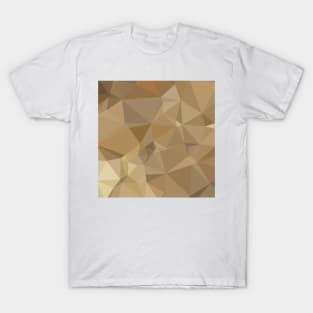 Burlywood Brown Abstract Low Polygon Background T-Shirt